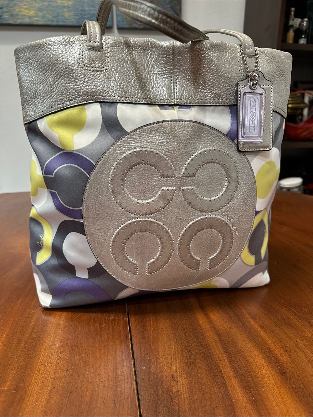 Coach Julia Op Art Signature Tote (Style 14970)